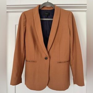 J. Crew Hthr Caramel Parke Blazer - Women's Single-Button Camel Blazer - size 4
